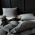 Silver Velvet Duvet Set