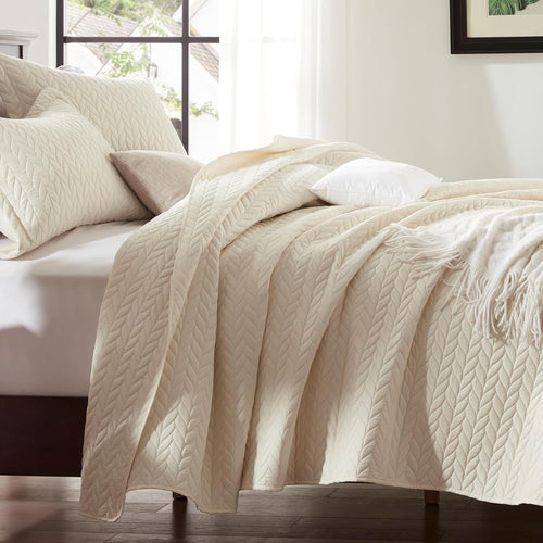 Autumn Bliss Beige Bed Spread