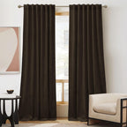 Jaguar Dark Brown Velvet Curtains