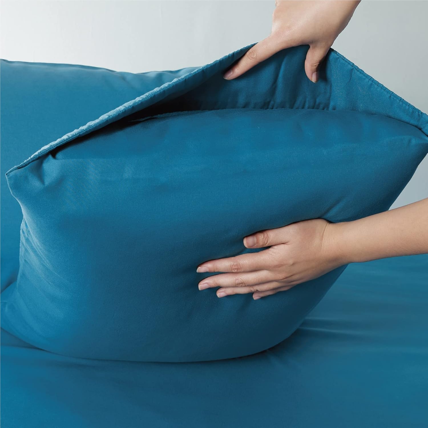Poly Cotton Teal Flat Sheet