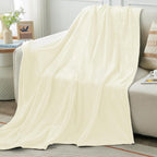 Ivory White Winter Throw Blanket