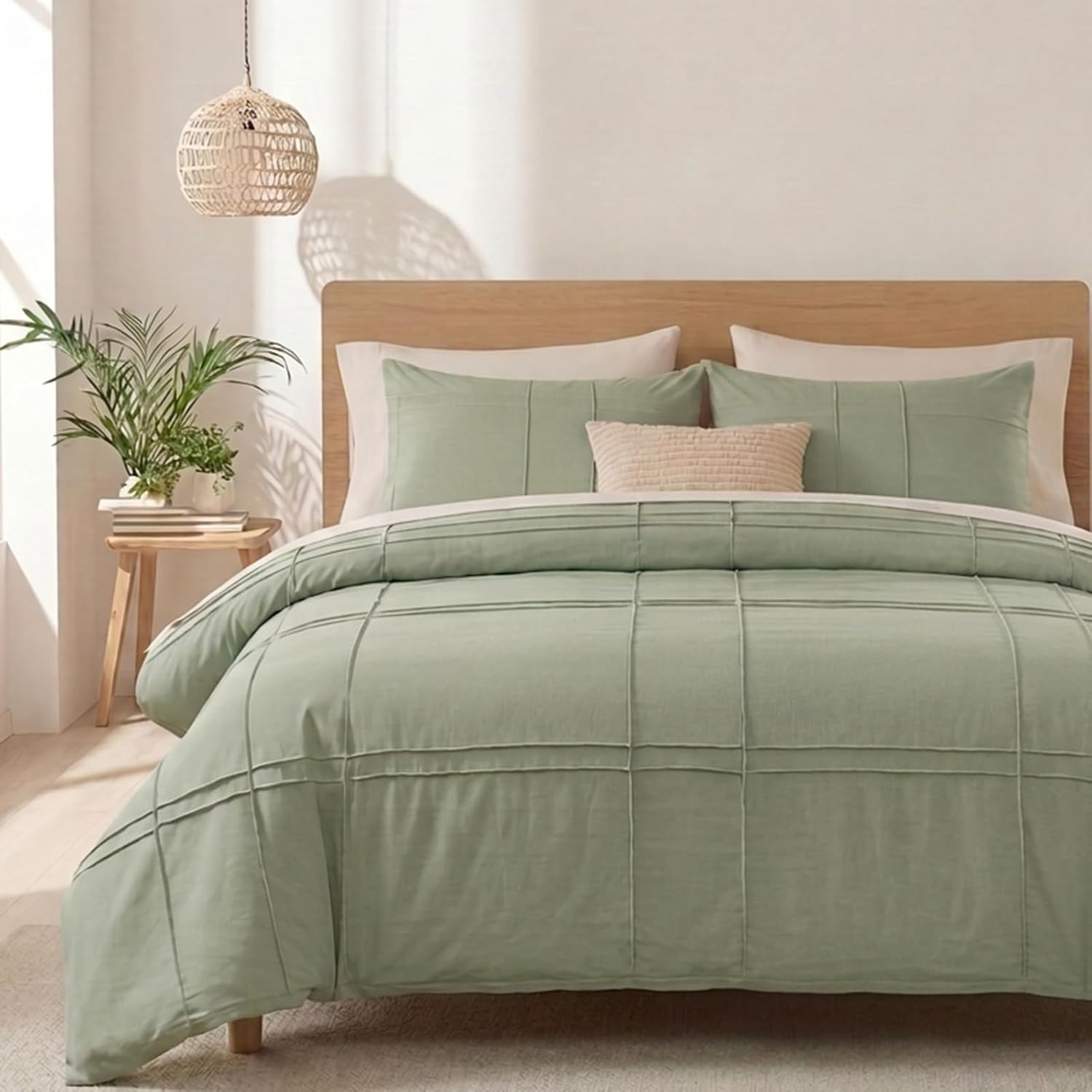 Cozy Line Sage Green Bed Set