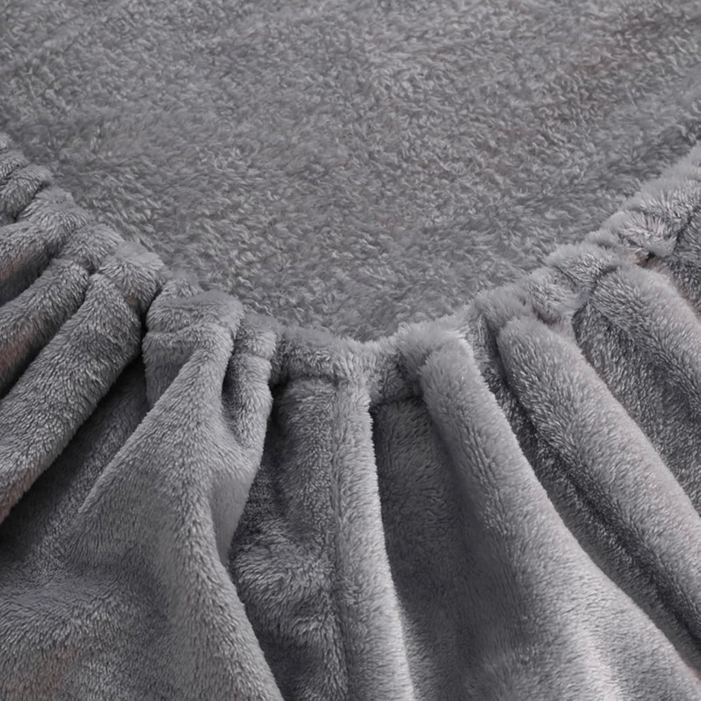 Silver Fleece Fitted Sheet