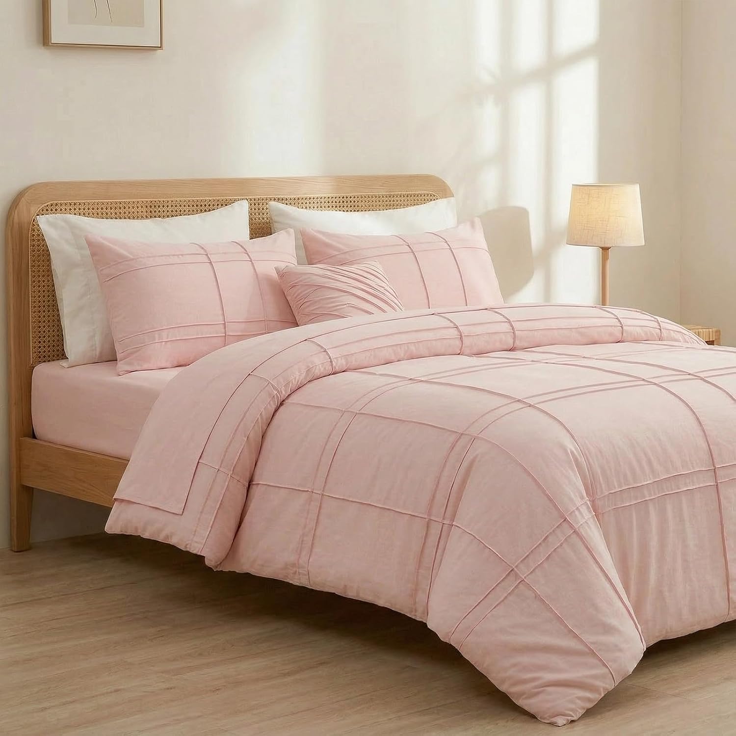 Cozy Line Blush Pink Bed Set