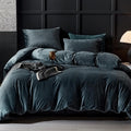 Charcoal Velvet Duvet Set