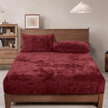 Red Fleece Fitted Sheet