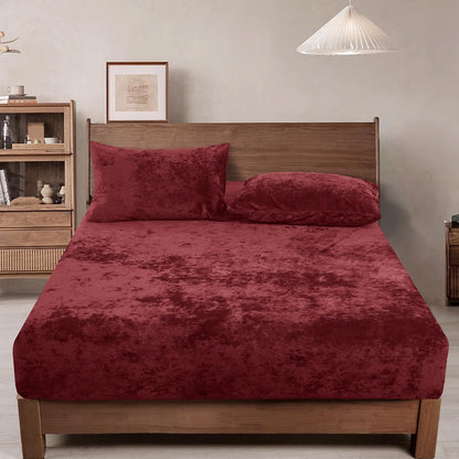 Red Fleece Fitted Sheet