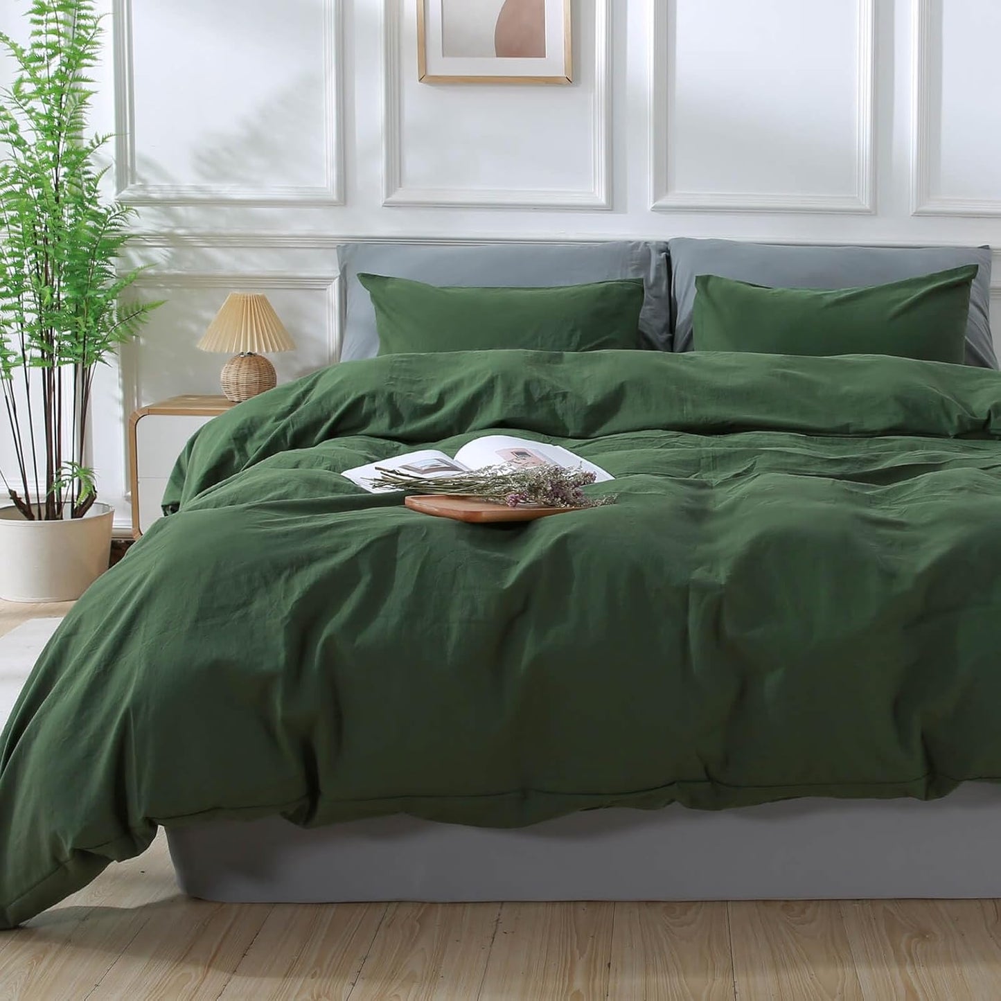 Dark Green On Cloud Bed Set