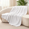 White Seer Sucker Summer Blanket
