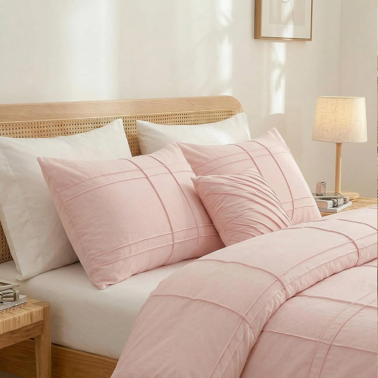 Cozy Line Blush Pink Bed Set