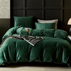 Emerald Green Velvet Duvet Set