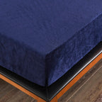 Navy Fleece Fitted Sheet