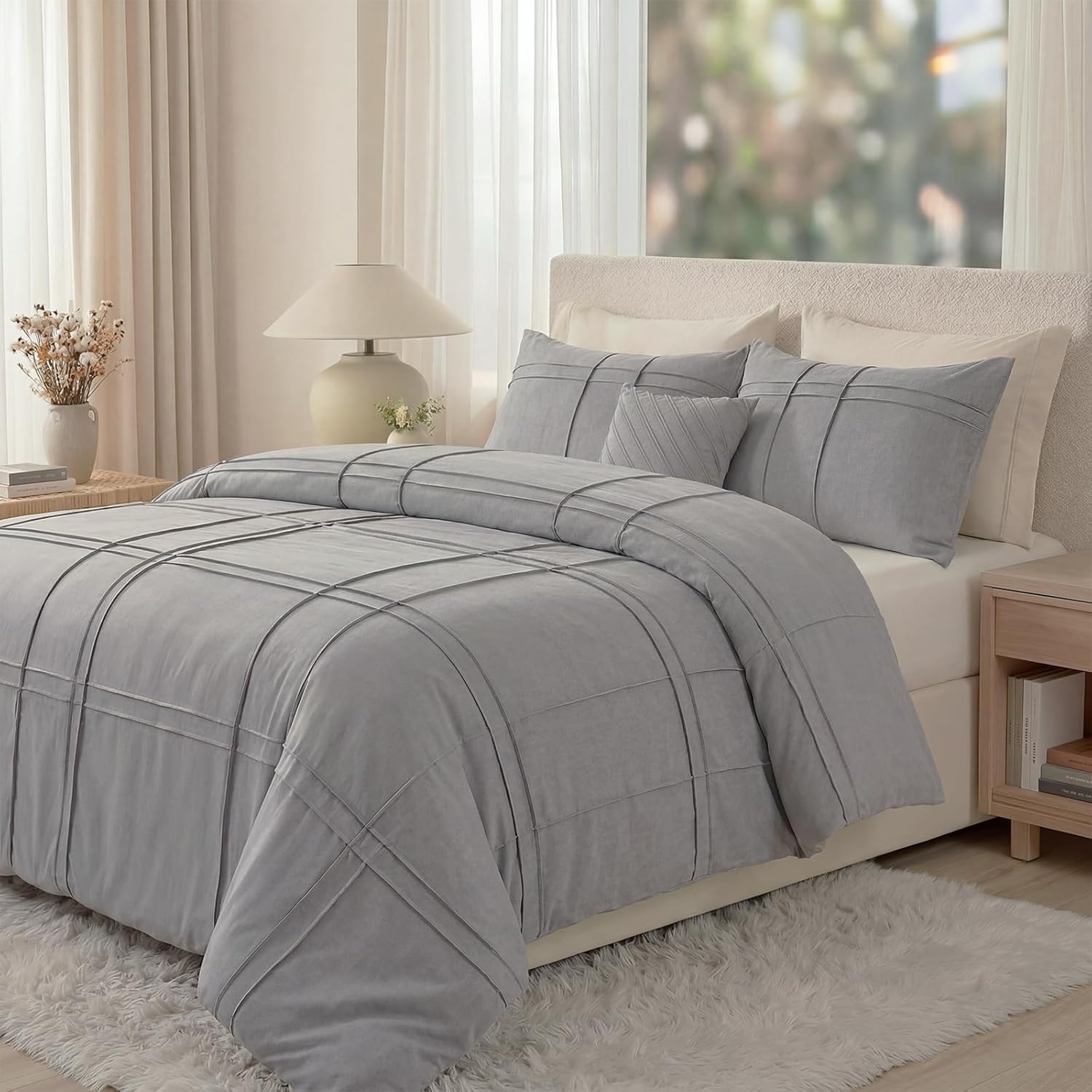 Cozy Line Gray Bed Set
