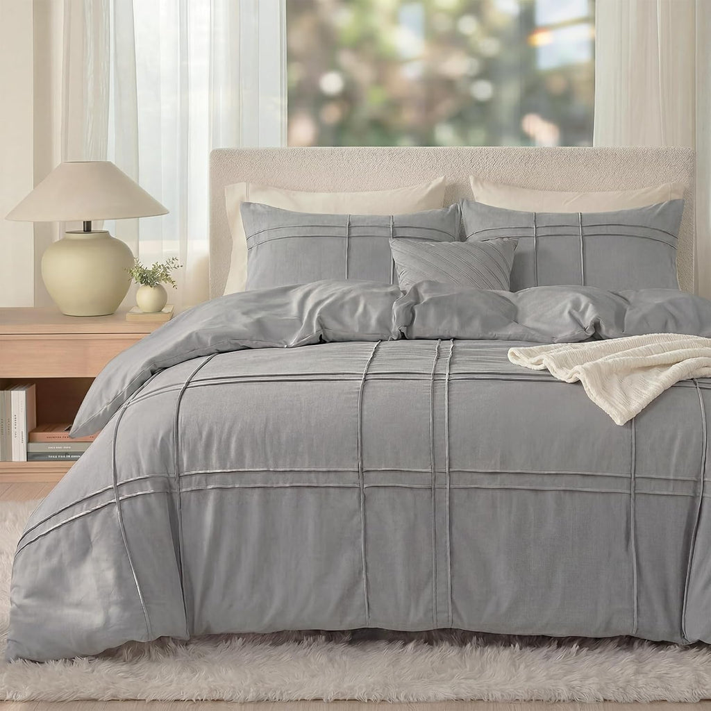 Cozy Line Gray Bed Set