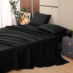 Poly Cotton Black Flat Sheet