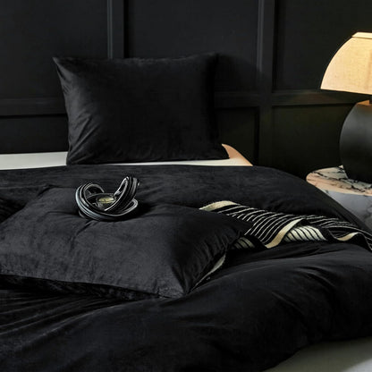 Black Velvet Duvet Set