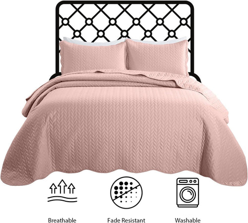 Autumn Bliss Blush Pink Bedspread