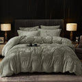 Smokey Textured Velvet Duvet Set