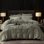 Smokey Textured Velvet Duvet Set