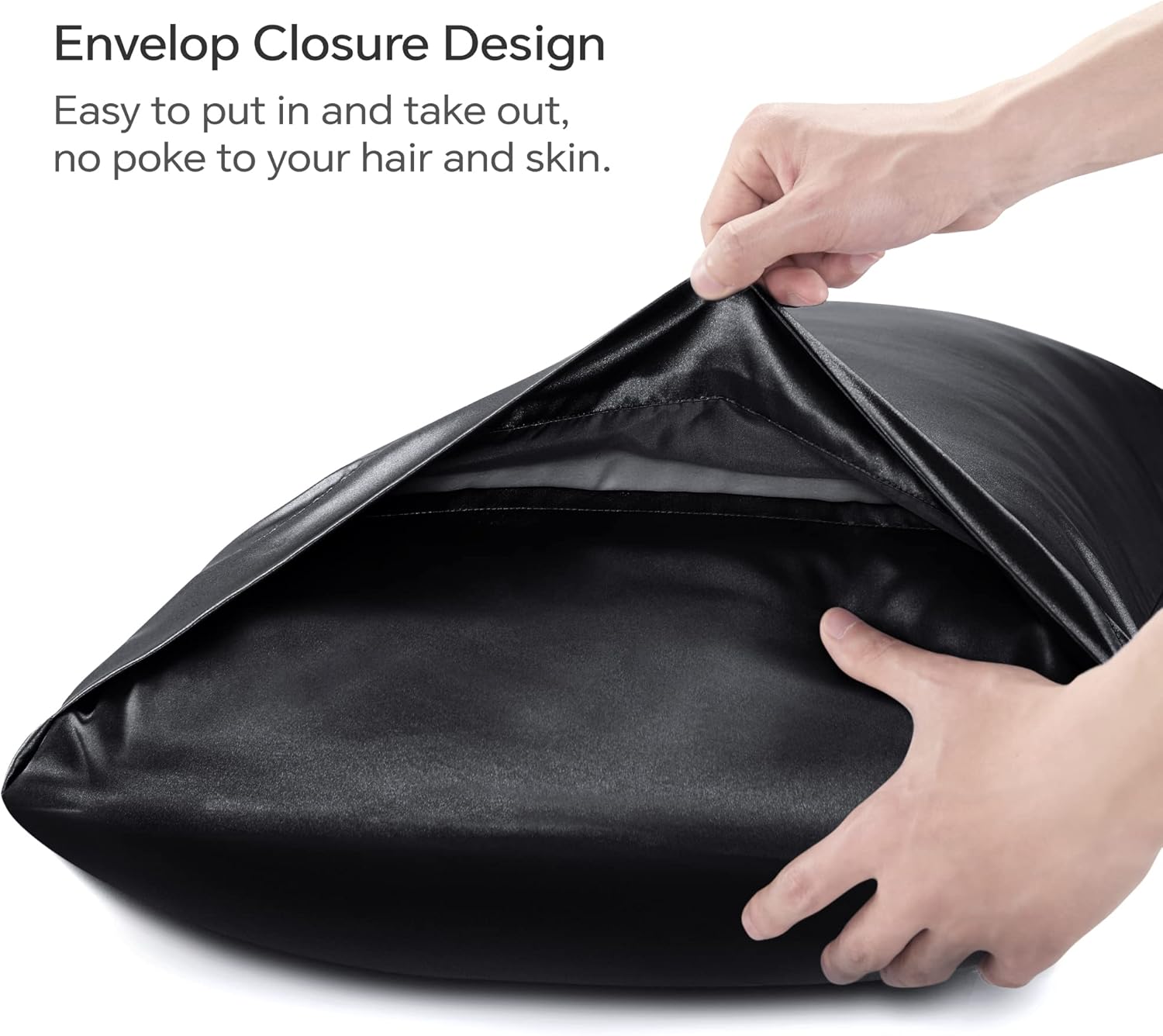 Black Silk Body Pillow