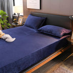 Navy Fleece Fitted Sheet