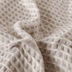Beige Waffle Weave Summer Blanket