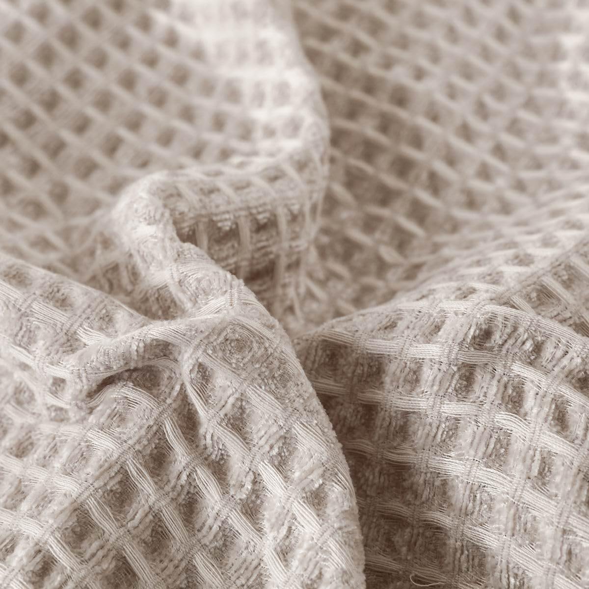 Beige Waffle Weave Summer Blanket