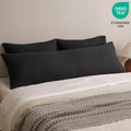 Waffle Weave Black Body Pillow