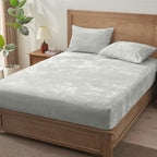 Silver Velvet Fitted Sheet