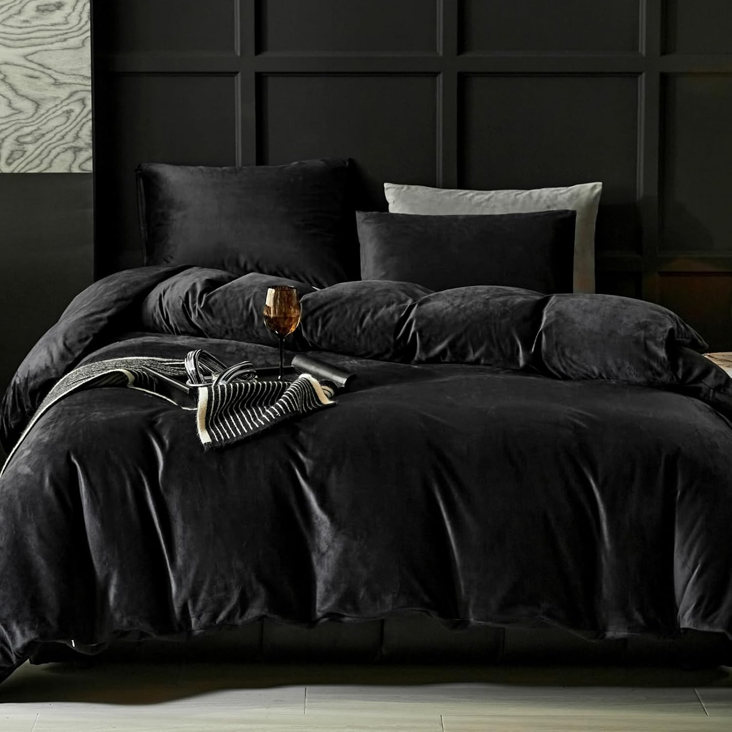 Black Velvet Duvet Set