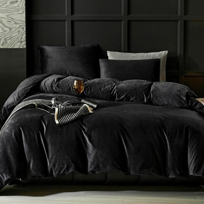 Black Velvet Duvet Set