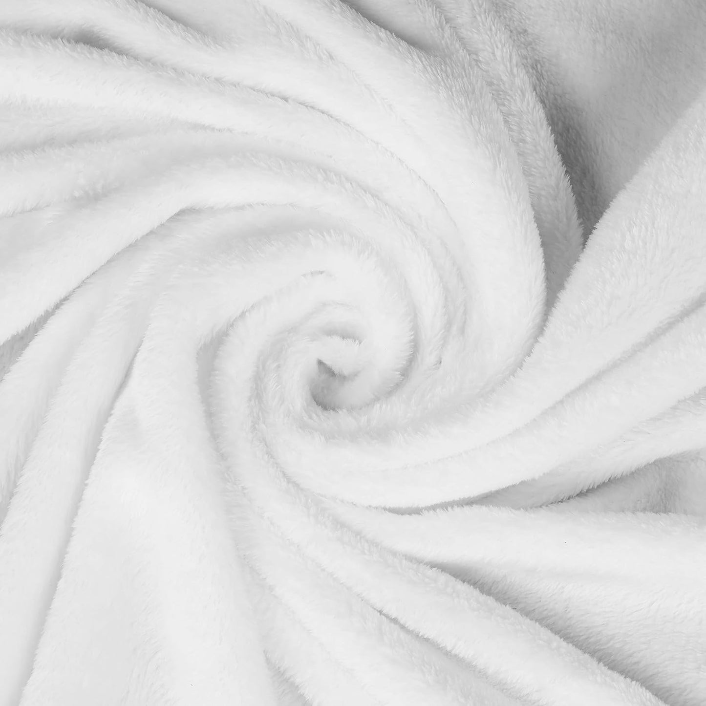 White Fleece Throw Blanket
