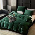 Emerald Green Velvet Duvet Set