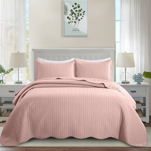 Autumn Bliss Blush Pink Bedspread