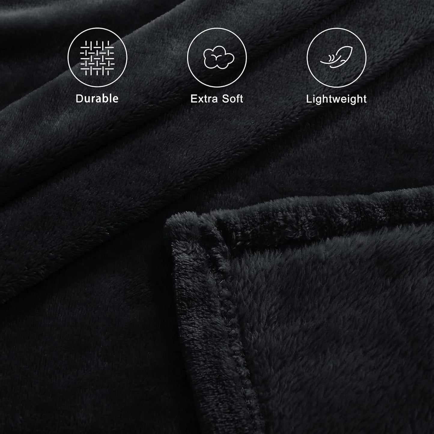 Midnight Black Summer Throw