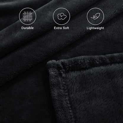 Midnight Black Summer Throw