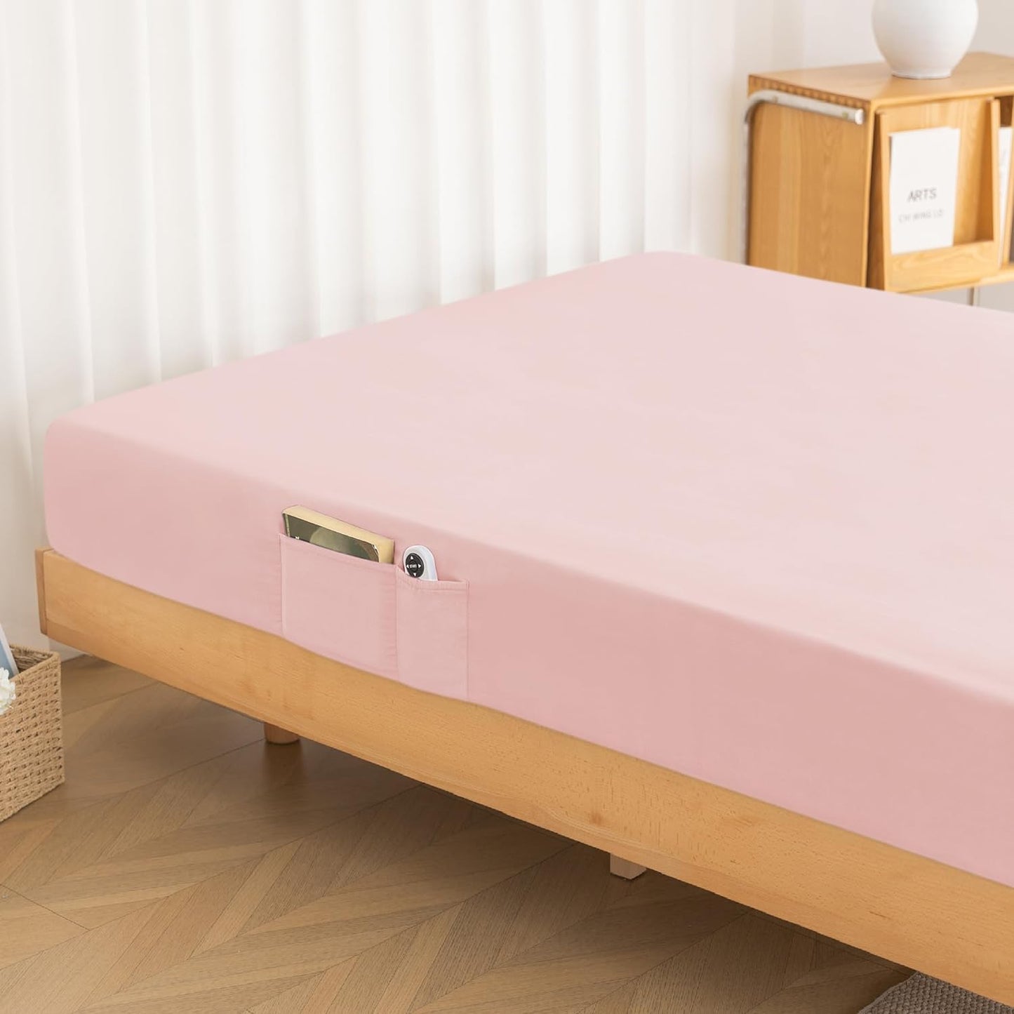 Microfiber Pink Fitted Sheet
