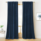 Jaguar Navy Blue Velvet Curtains