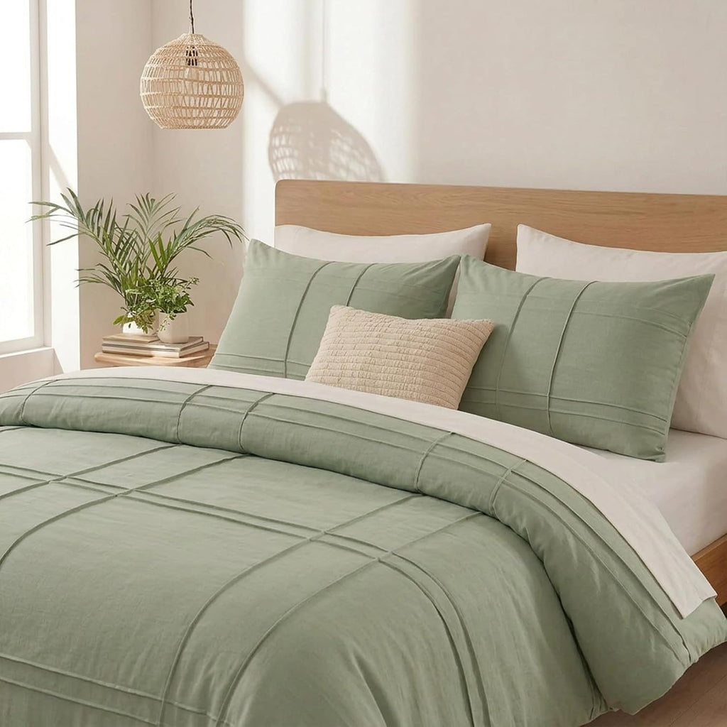 Cozy Line Sage Green Bed Set