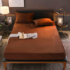 Coffee Fleece Fitted Sheet