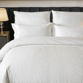DualWeave Satin White Bed Set