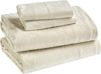 Velvet Beige Bed Set