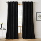 Jaguar Black Velvet Curtains