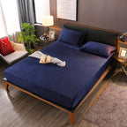 Navy Fleece Fitted Sheet