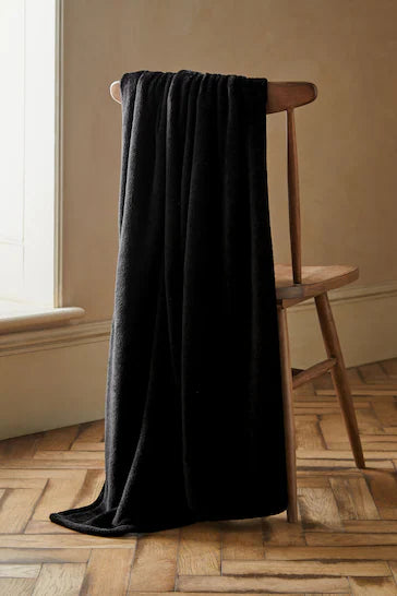 Midnight Black Summer Throw