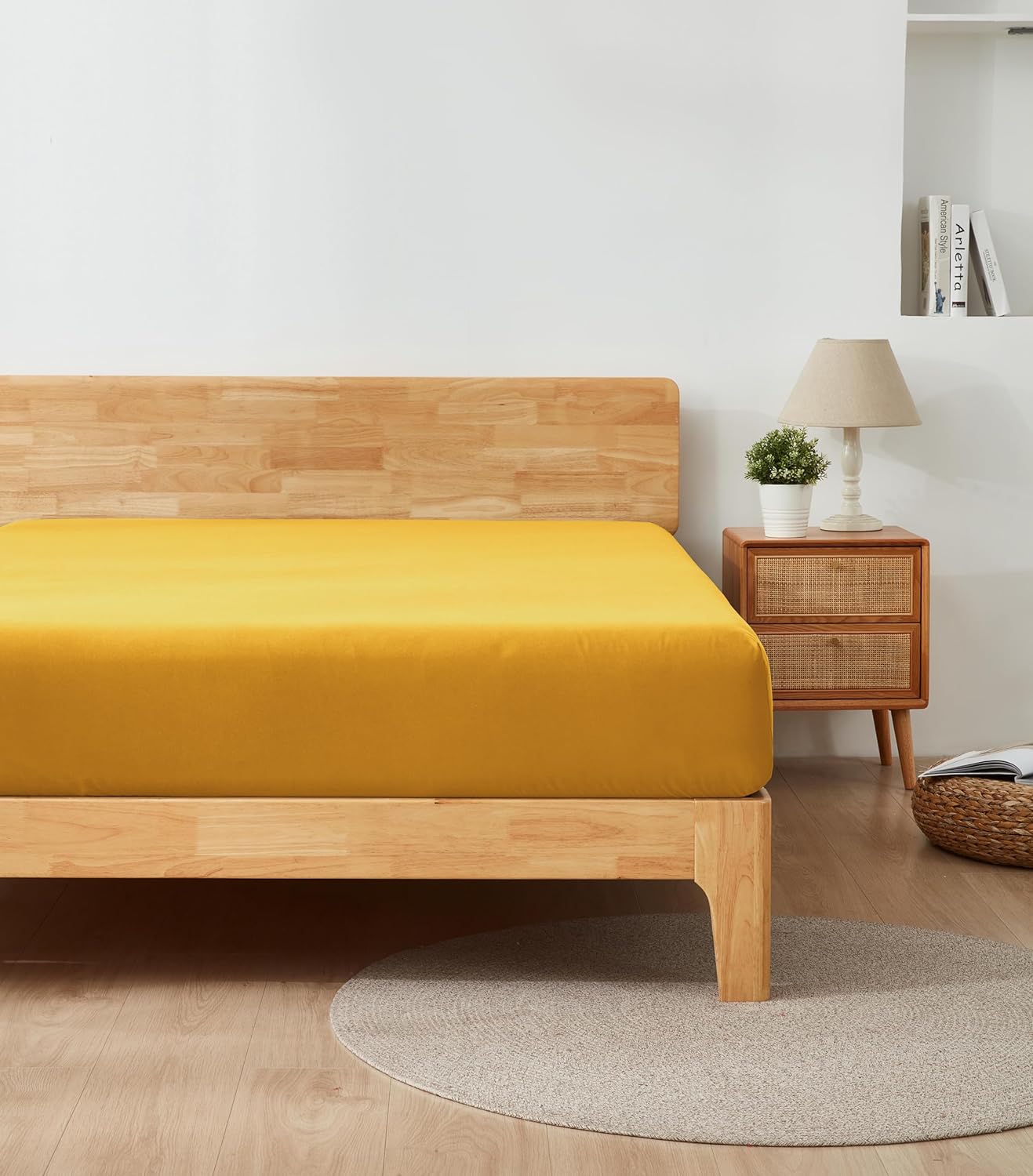 Microfiber Mustard Fitted Sheet