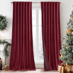 Jaguar Maroon Velvet Curtains