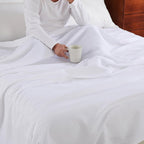 White Waffle Weave Summer Blanket