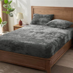 Charcoal Velvet Fitted Sheet