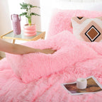Shaggy Baby Pink Bed Set